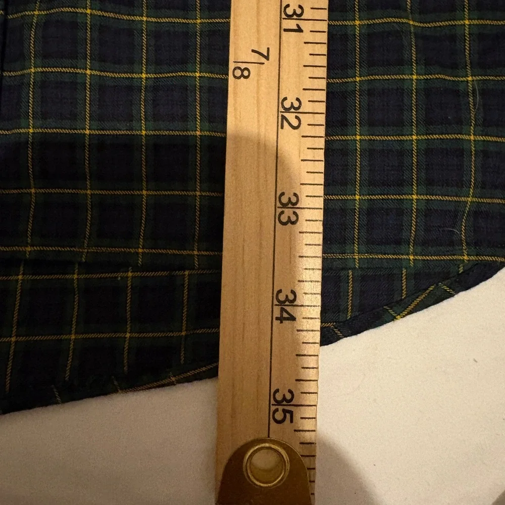 Ralph Lauren Mens 2XLT Button Down Shirt Blue Green Plaid‎ Tall Long Sleeve - Picture 6 of 8